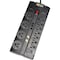 Tripp Lite Outlet Tap, Surge, Tel/Modem/Coaxial/Ethernet Protection, 5-15R, 5-15P, 8 ft., Black TRPTLP1208SAT - alternate 1